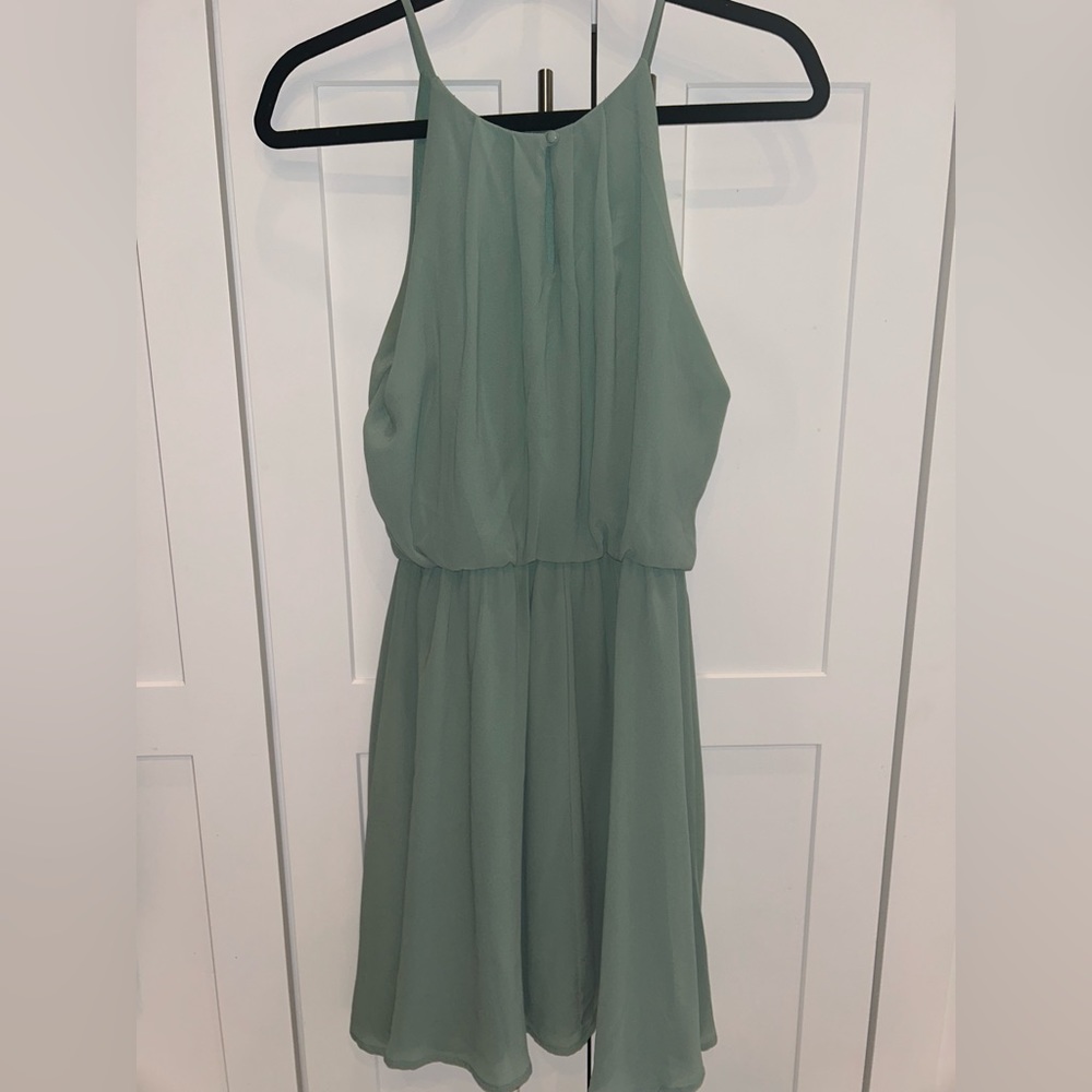 Sage green Dress size large - Picture 4 of 5